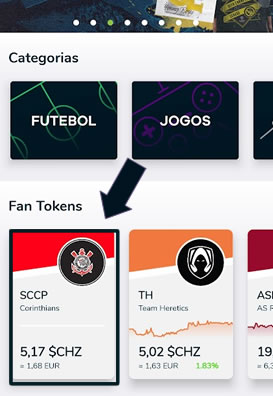 Selecione o box para comprar o Fan Token do Corinthians