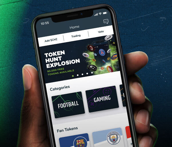 App Socios.com onde está disponível o Fan Token do Corinthians