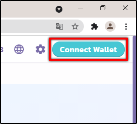 Clique em Connect Wallet na PancakeSwap