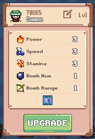 Stats dos heróis do jogo Bomb Crypto (BCOIN)