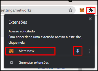 Fixar Metamask no Chrome