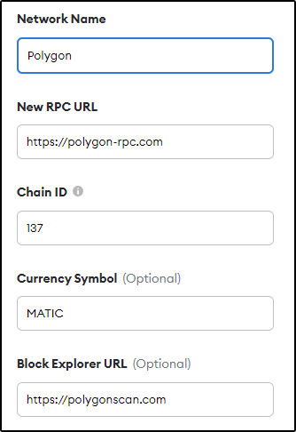 RPG rede Polygon (MATIC)